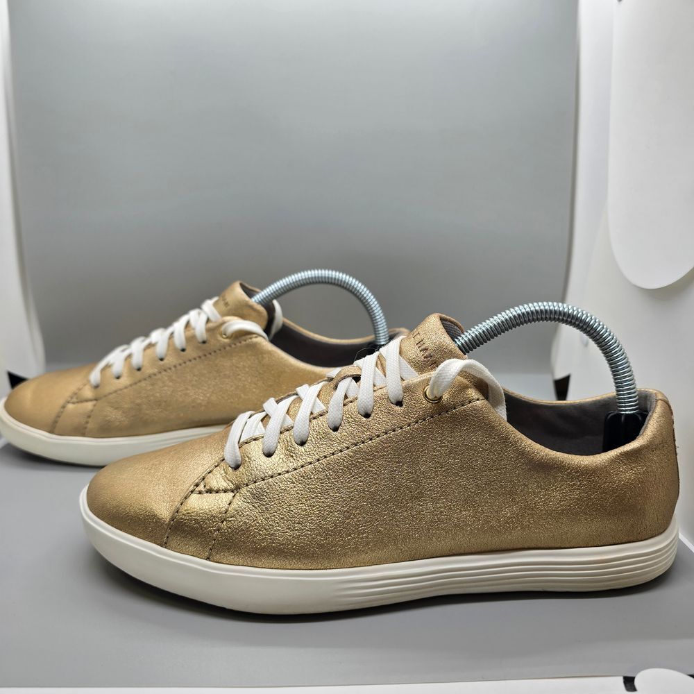 Cole Haan Grand OS CrossCourt II Fashion Sneaker Gold Womens 8.5